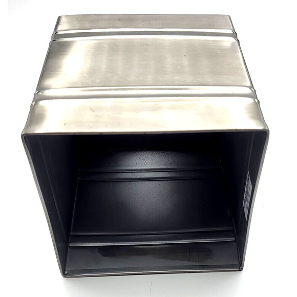 Paradigm Chrome Tissue Box Cover Made in India 5x5x5.5" NEW with Tag - Picture 4 of 8